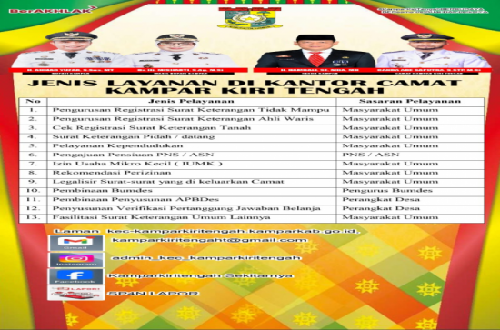JENIS PELAYANAN DI KEC. KAMPAR KIRI TENGAH